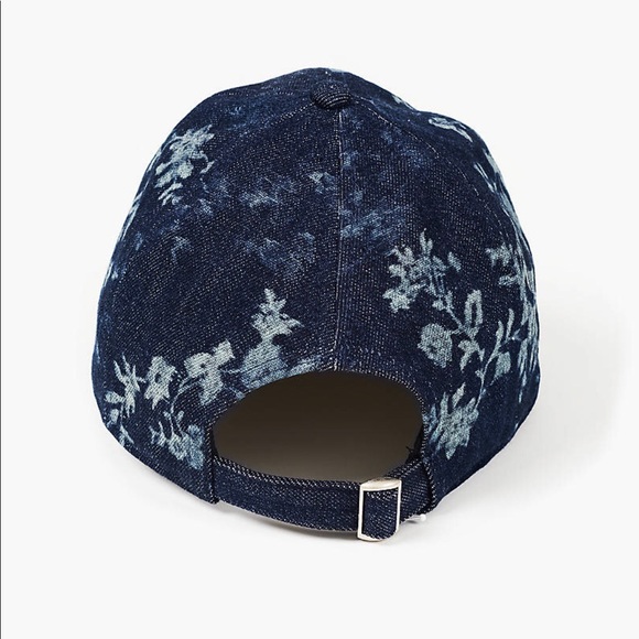 Denim Floral Baseball Hat Lucky Brand Brand New - Picture 3 of 3